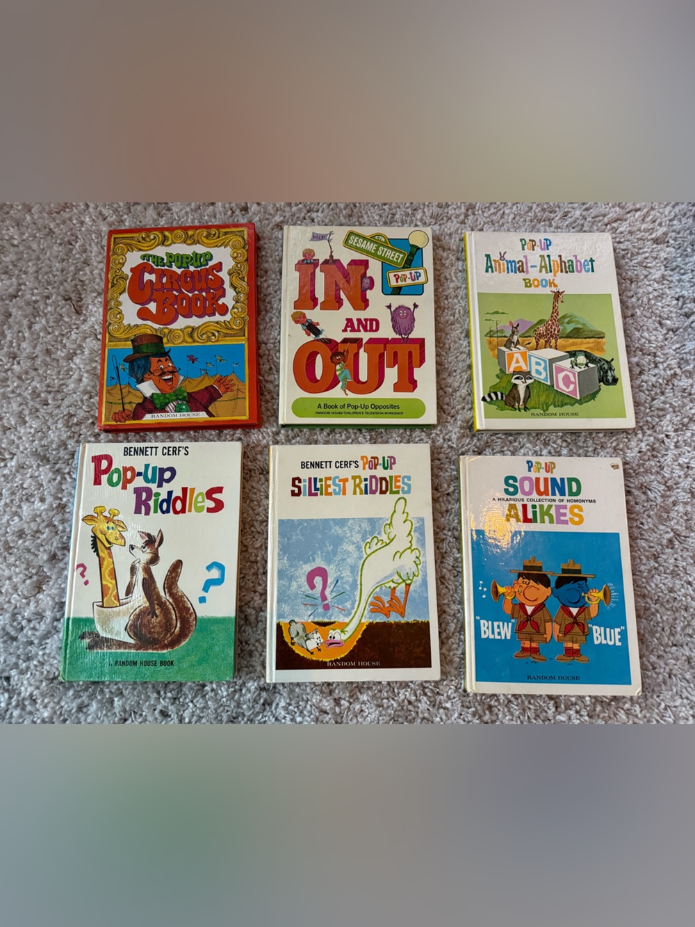 6 Vintage Pop-Up Kids Book Collection